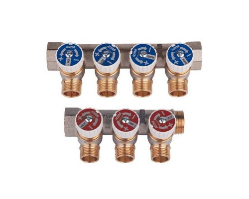 Коллектор лат клап рег 3/4" м/р 4в 1/2" н/р 37мм Icma 87227PC06 Коллектор лат клап рег 3/4" м/р 4в 1/2" н/р 37мм Icma 87227PC06