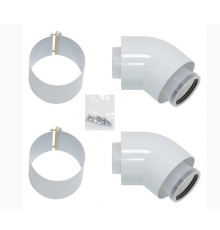 Отвод 45° 60/100 PP, 2 шт