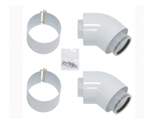 Отвод 45° 60/100 PP, 2 шт