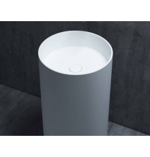 Раковина, Salini, Armonia, шгв 450-450-850, отверстия для смесителя-отсутствуют, D504, цвет-белый матовый