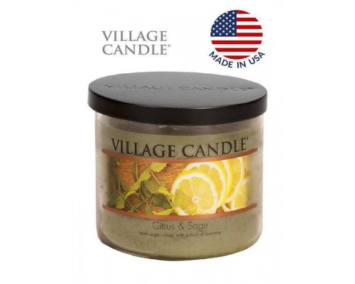 Декоративная свеча Village Candle Цитрус и Шалфей (396 грамм)