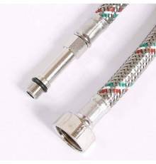 Гибкая подводка для смесителя UNI-FITT МL10х1 - 1/2" 100 см оплетка из нержавеющей стали
