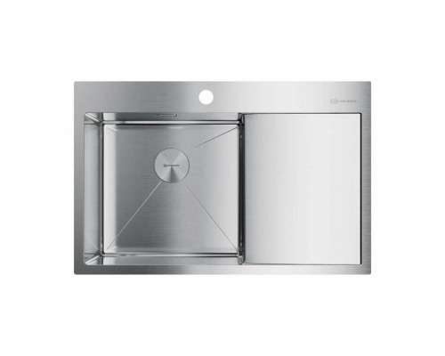 Мойка, OMOIKIRI, Akisame, шгв 780-510-200, отверстия для смесителя-1, чаша слева, цвет-нержавеющая сталь