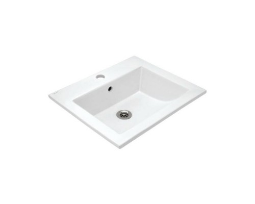 Раковина, Jaquar, Kubix, шгв 505-435-175, отверстия для смесителя-1, цвет-белый