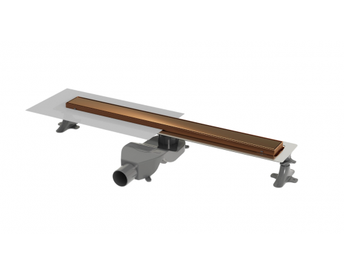 Boheme Premium Linear Трап линейный 80 см нерж. сталь, решетка с щелью для воды, цвет:brushed bronze 982-80-BRB