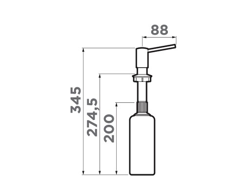 Omoikiri OM-02-BL Дозатор, цвет черный 4995018
