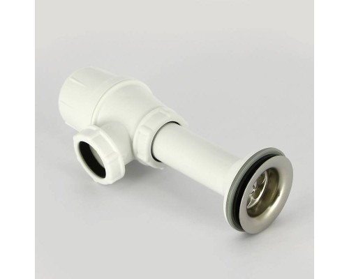 Сифон бутылочный с пробкой и розеткой без отвода, пластик VIEGA