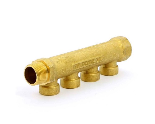 Коллектор НВ 3/4" TIEMME 4 выхода 1/2"В 36мм
