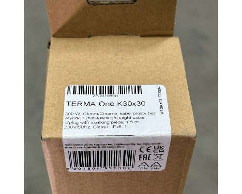 Тэн Terma ONE 30*30 300W маскировочный элемент, хром