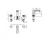 Boheme Venturo Смеситель для раковины на 3 отверстия, цвет: shine gun metall 150-SGM-DIAMOND