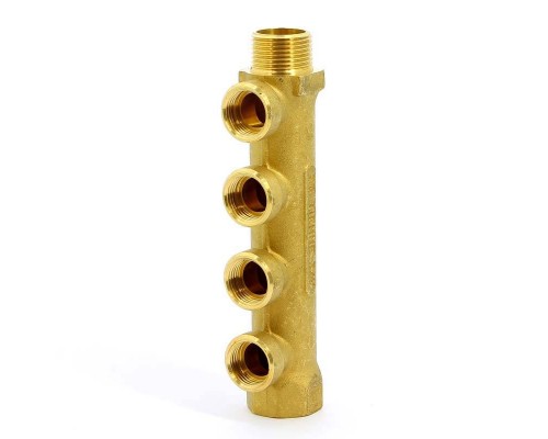Коллектор НВ 3/4" TIEMME 4 выхода 1/2"В 36мм