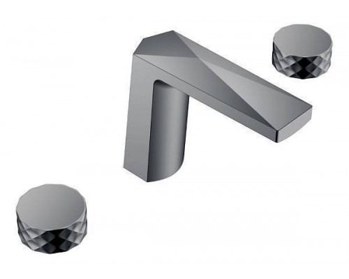 Boheme Venturo Смеситель для раковины на 3 отверстия, цвет: shine gun metall 150-SGM-DIAMOND