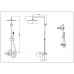 Boheme Qubic Душевая стойка 20,9x52,7x132h см, цвет: gun metal 478-GM