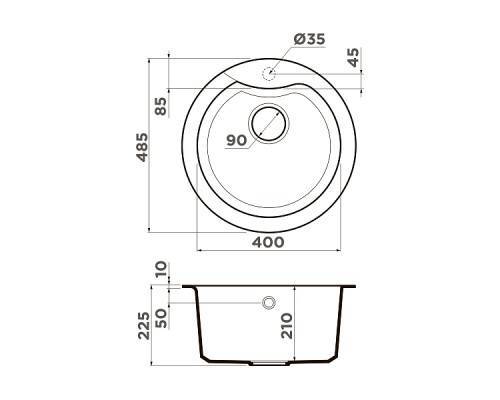 Omoikiri Yasugata 48R-SA Кухонная мойка Tetogranit 48,5x48,5 см, цвет: бежевый 4993132 Omoikiri Yasugata 48R-SA Кухонная мойка Tetogranit 48,5x48,5 см, цвет: бежевый 4993132