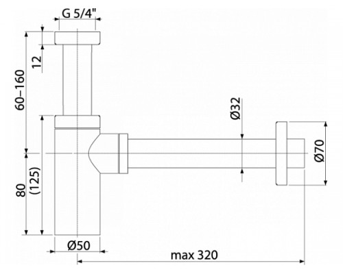 Boheme Сифон, цвет: matt gold 609-MG