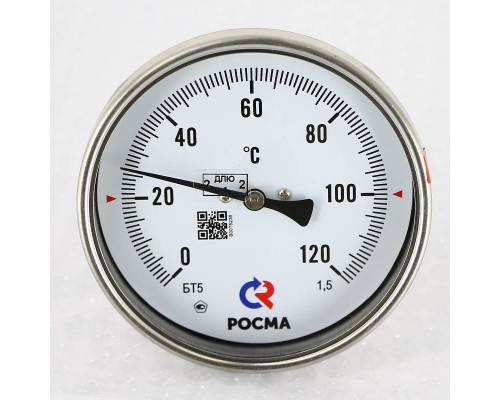 Термометр Росма БТ- 51.211 100/100 (1/2", 0-120'С, 1,5)