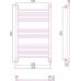 Сунержа Богема Полотенцесушитель водяной 50x80h, цвет: без покрытия 00-0220-8050