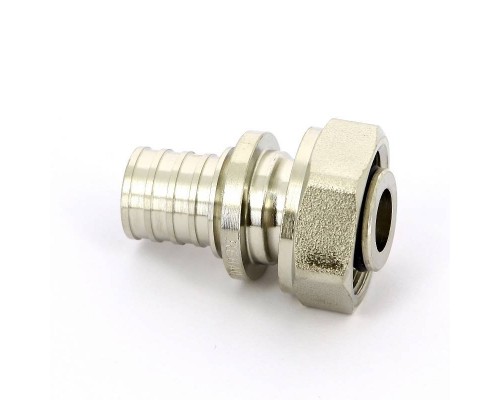 Соединитель надвижной-В Rehau 20 x 3/4"EK никелированный DZR-латунь Соединитель надвижной-В Rehau 20 x 3/4"EK никелированный DZR-латунь