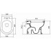 Belbagno Boheme Чаша приставного унитаза 55х27х38,5h, цвет: белый BB115CBS