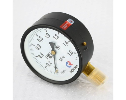 Манометр Росма ТМ-510 P.00 100/16 (1/2", 0-16 бар, 1,5) радиальный
