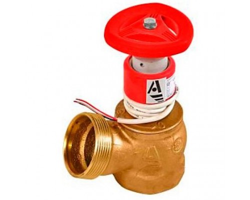 Клапан пожарный лат Ду50 Ру16 ВР/НР 90 гр с датч Апогей КПЛМ 50-1 110010