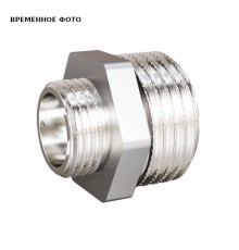 Ниппель резьбовой переходной DN40х32 Н 1.1/2 х Н 1.1/4 латунь никель