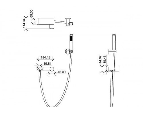 Boheme Stick Смеситель для душа, цвет: chrome 123-CRCR