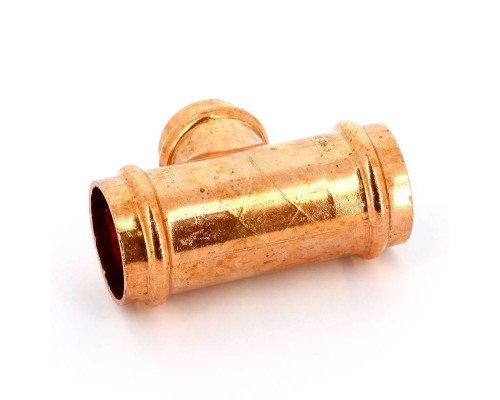 Тройник пресс IBP 35х28х35 медь Тройник пресс IBP 35х28х35 медь
