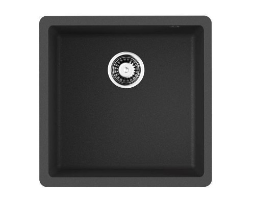 Omoikiri Bosen 44-U-BL Кухонная мойка Tetogranit 44x44 см, цвет: черный 4993595