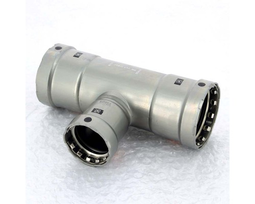 Тройник пресс оцинкованная сталь Megapress VIEGA 2"x1"1/4x2