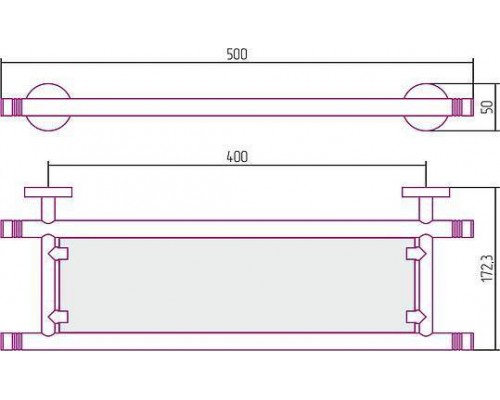 Сунержа Каньон Полка стеклянная 50x17,23x5h см, цвет: без покрытия 00-3003-0500 Сунержа Каньон Полка стеклянная 50x17,23x5h см, цвет: без покрытия 00-3003-0500