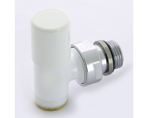 Вентиль ручной Carlo Poletti Compact угловой НН 1/2" х М24 х 19 цвет белый