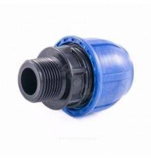 Муфта ПЭ компресс Дн32х3/4" НР Ру16 РосТурПласт 11509