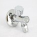 Вентиль Н-обжим Uni-Fitt 1/2" х 10 мм (3/8") для подключения бачков / смесителей с фильтром, хромированный, рукоятка пластик