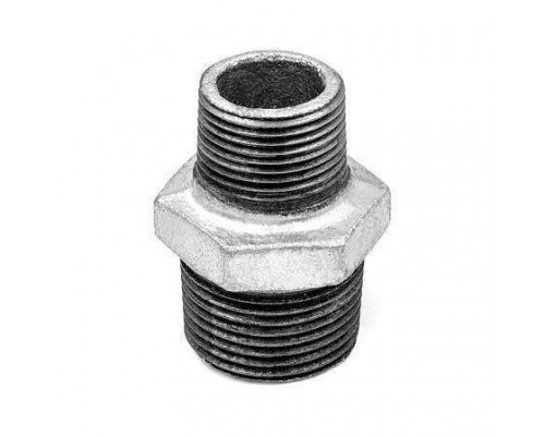 Ниппель чуг перех оц Ду15х10 (1/2"х3/8") НР Fittex PLUS
