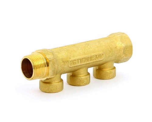 Коллектор НВ 3/4" TIEMME 3 выхода 1/2"В 36мм