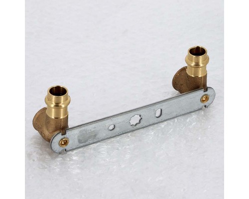 Водорозетка пресс двойная на планке Sanpress VIEGA 15х1/2х150