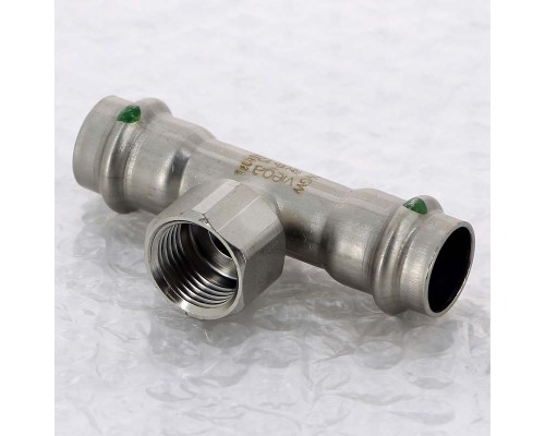 Тройник пресс-В нержавеющая сталь Sanpress Inox VIEGA 18х1/2"х18 Тройник пресс-В нержавеющая сталь Sanpress Inox VIEGA 18х1/2"х18