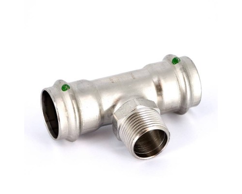 Тройник пресс-Н нержавеющая сталь Sanpress Inox VIEGA 28х3/4"х28