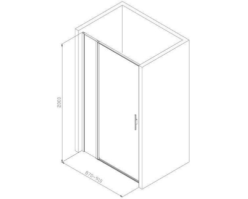Allen Brau Priority Душевая дверь 90 см, цвет: серебро браш 3.31002.BA