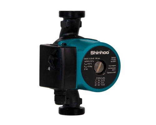 Насос циркуляционный Shinhoo BASIC S 25-8S с гайками