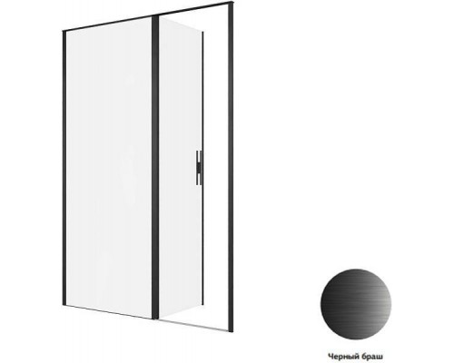 Allen Brau Priority Душевая дверь 140x200h см, цвет проф: черный, стекло прозрачное 8 мм 3.31036.BBA
