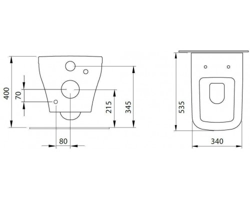 Allen Brau Infinity Чаша для подвесного унитаза 34x53,5x35,5h см, цвет: черный 4.21011.31