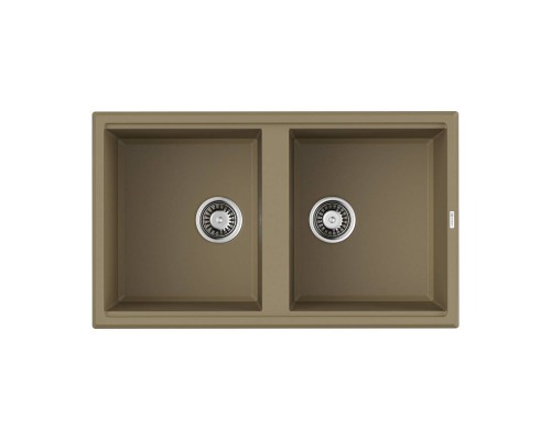 Omoikiri Tedori 86-2-CH Кухонная мойка Tetogranit 86x51 см, цвет: шампань 4993929