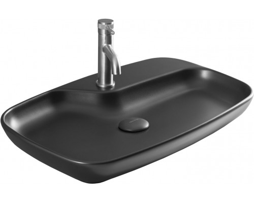 Allen Brau Liberty Раковина чаша 70x43x9h см с 1 отверстием, цвет: черный 4.32011.31