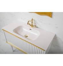 Armadi Art Vallessi Avantgarde Тумба подвесная 100х46х38h см, цвет: белый/золото 843-100-WG