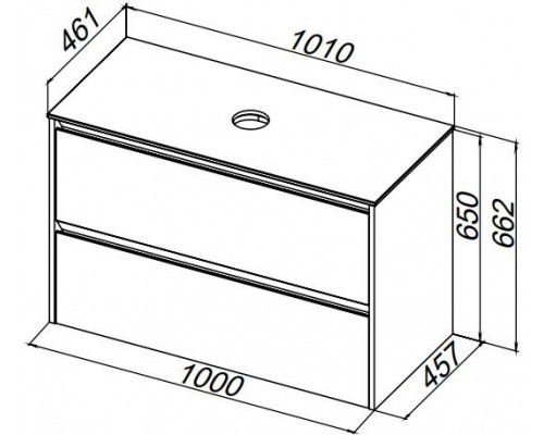 Allen Brau Activity Тумба под раковину 100x46x66,2 см, цвет: платина/олива 1.34014.PGM