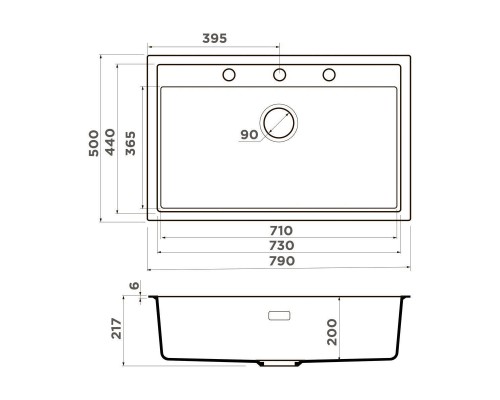 Omoikiri Sintesi 79-CN Кухонная мойка Artceramic 79x50 см, цвет: canyon 4997137