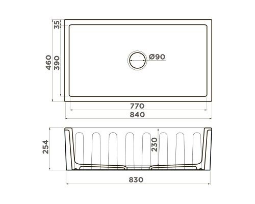 Omoikiri Mikura 83-PE Кухонная мойка Natceramic 84x46 см, цвет: pebble 4997084