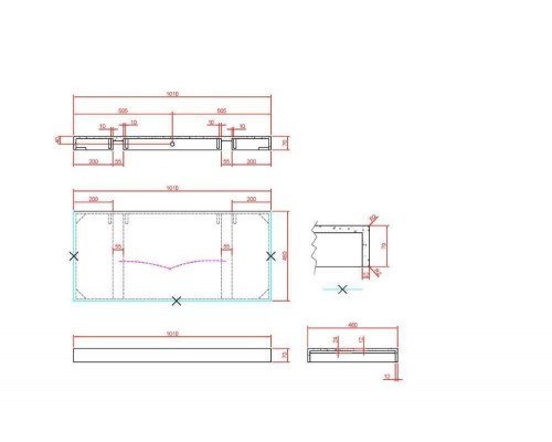 Armadi Art Flat Столешница 101х46х7h см, цвет: nero 869-100-NM Armadi Art Flat Столешница 101х46х7h см, цвет: nero 869-100-NM
